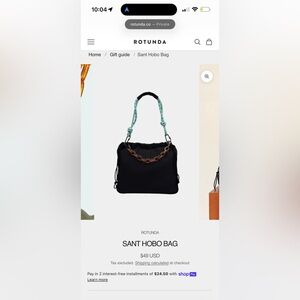 Rotunda Black Sant Hobo Bag